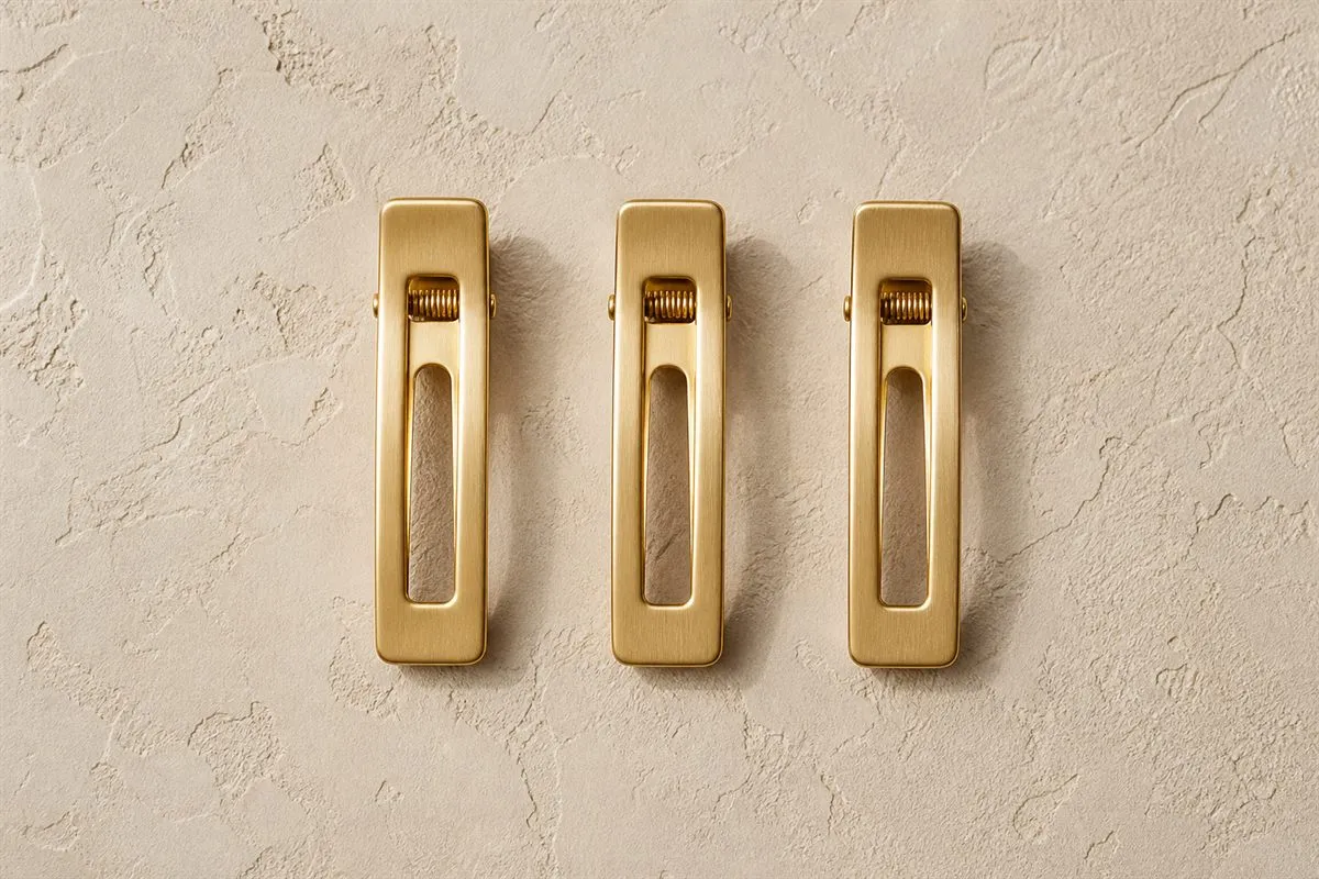 Trio de Mini Barrettes Dorées Muse