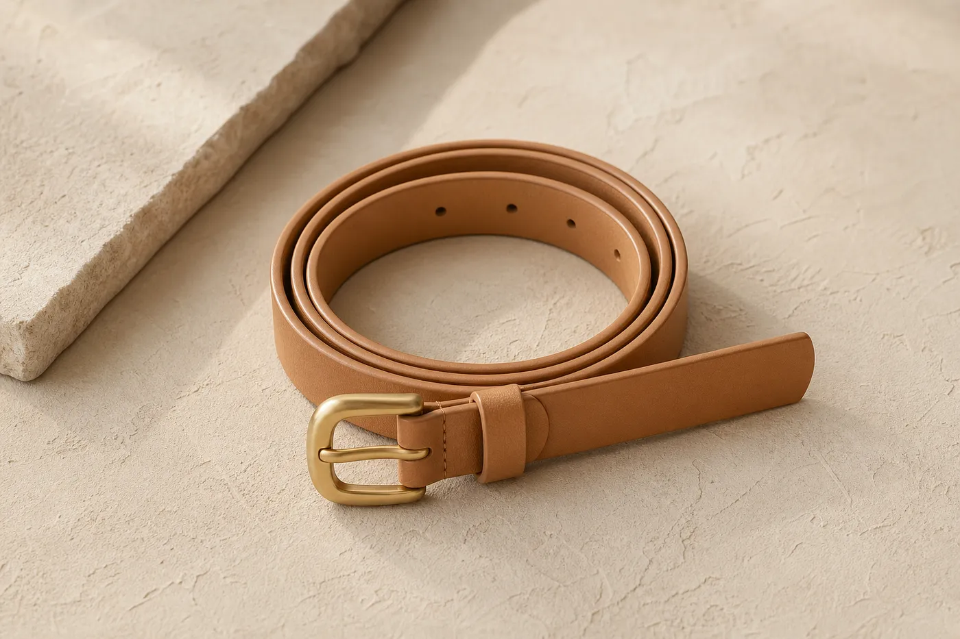 Iconique Ceinture Cuir Vegan Fine N°13
