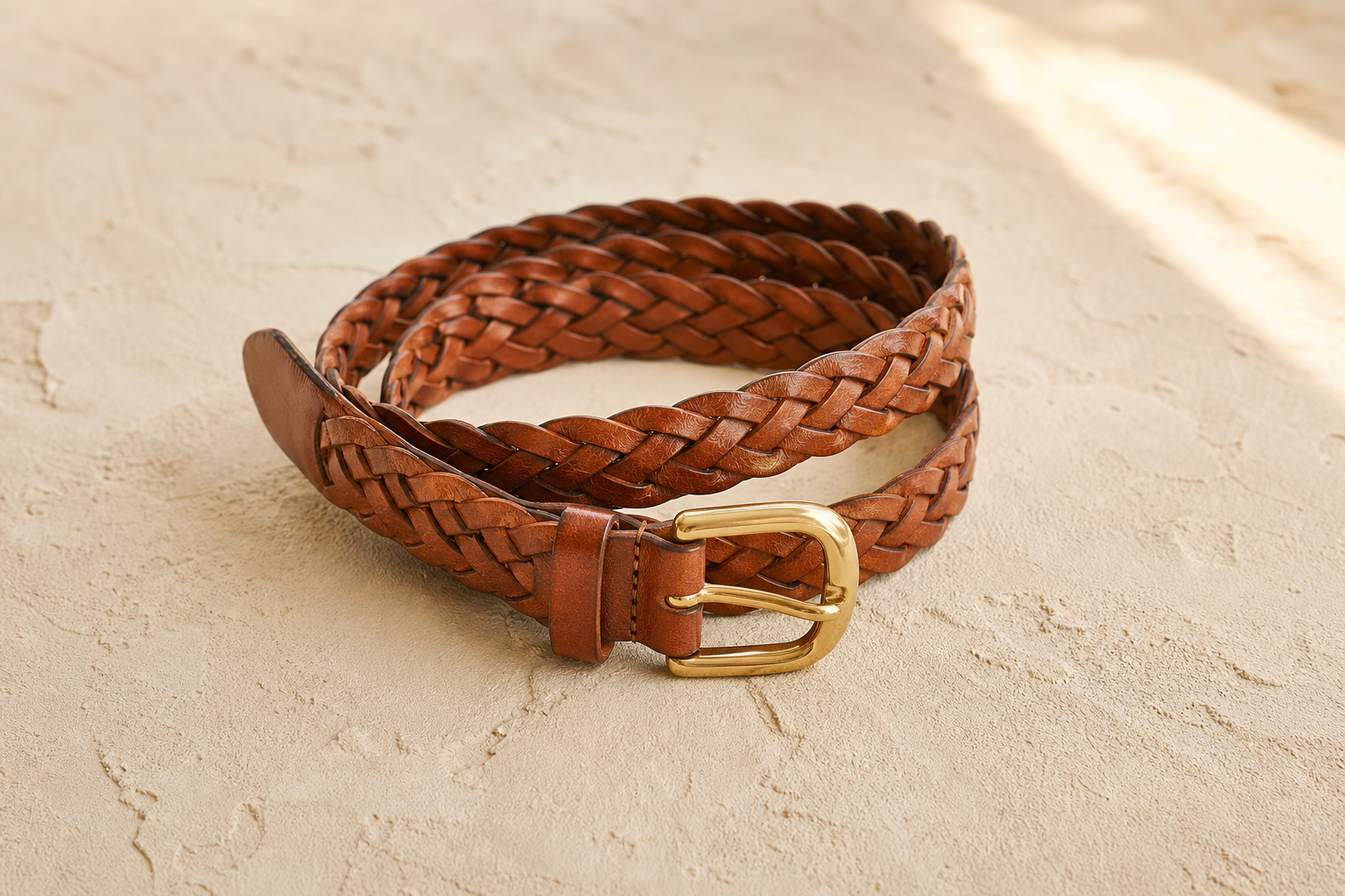 Ceinture en Cuir Tresse