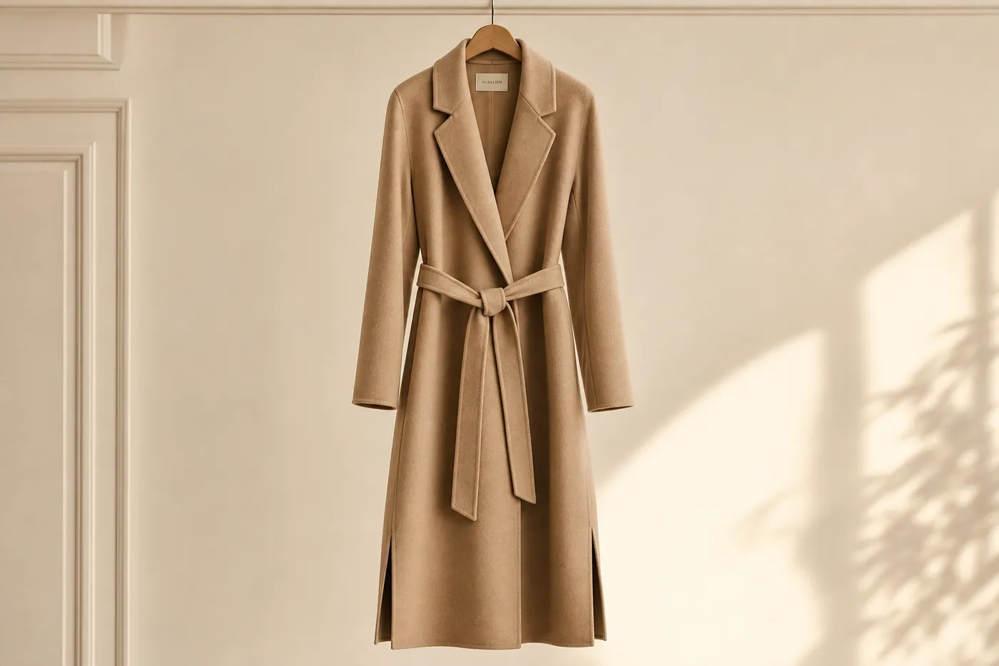 Manteau Long Ceinturé