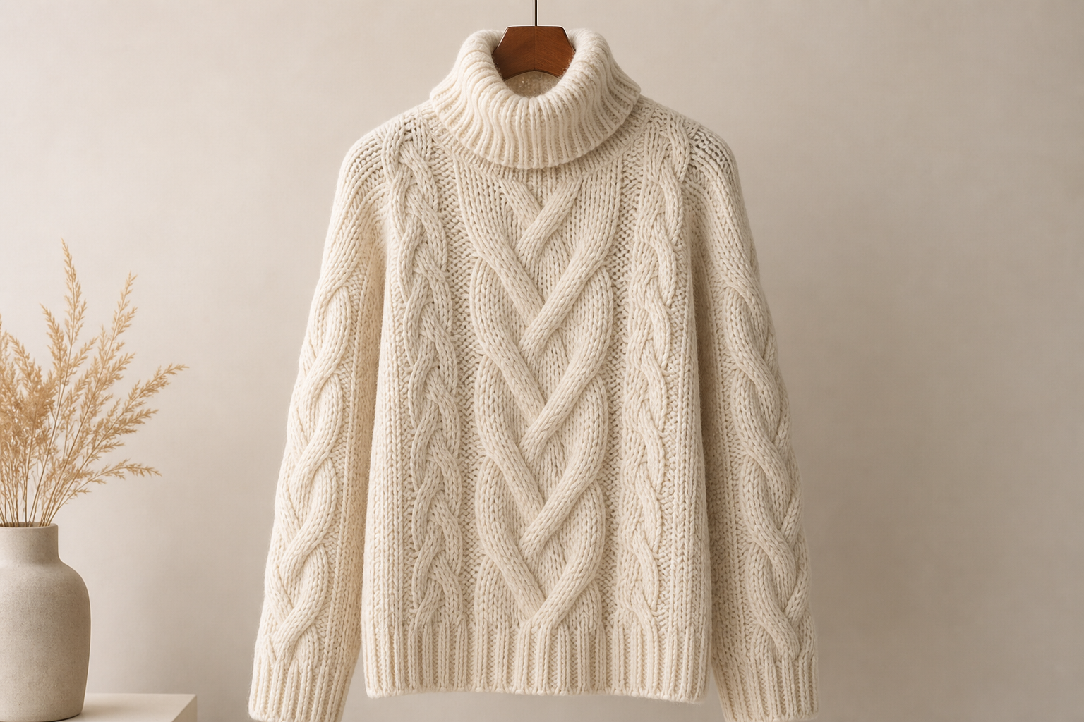 Pull Torsadé en Laine