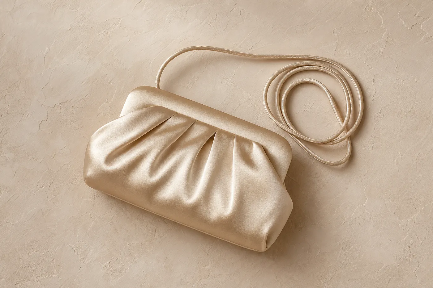 Iconique Sac Pochette Cordon Satin
